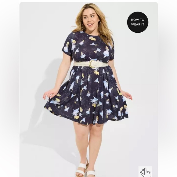 NWT Never Worn, just washed Alice and Wonderland Torrid Dress. - Picture 2 of 11